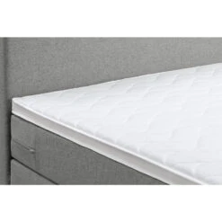 Boxspring Met Voetbord Liv Egaal - Lichtgrijs - 180x200 Cm - Ronde Poot -Bedden Bij Leen Bakker 12848630 9001