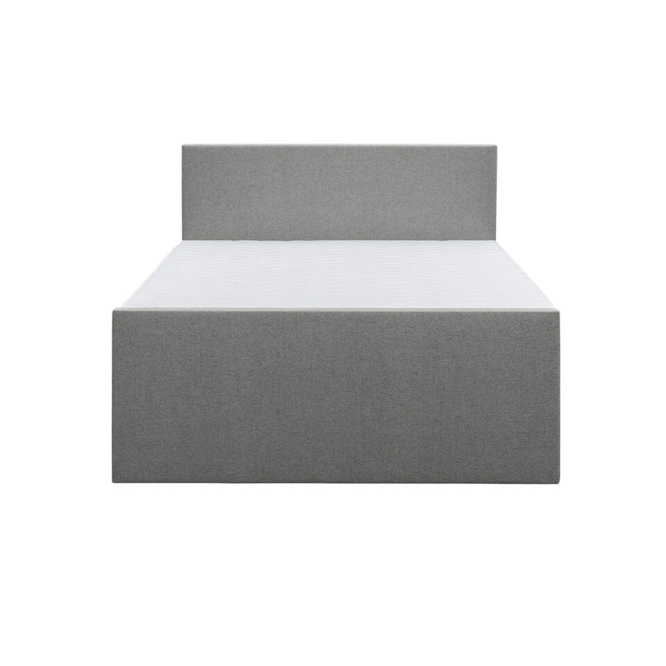 Boxspring Met Voetbord Liv Egaal - Lichtgrijs - 180x200 Cm - Vierkante Poot 4 Boxspring Met Voetbord Liv Egaal - Lichtgrijs - 180x200 Cm - Vierkante Poot - Afbeelding 2