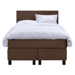 Boxspring Liv Egaal - Bruin - 120x200 Cm - Vierkante Poot