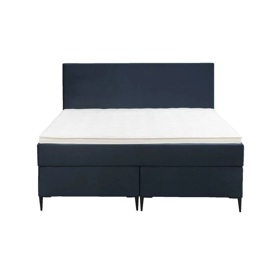Boxspring Liv Egaal - Blauw - 140x200 Cm - Slanke Poot 4 Boxspring Liv Egaal - Blauw - 140x200 Cm - Slanke Poot - Afbeelding 2