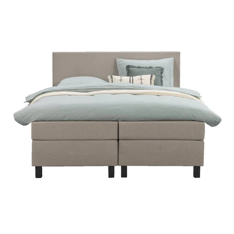 Boxspring Liv Egaal - Beige - 180x200 Cm - Vierkante Poot 3 Boxspring Liv Egaal - Beige - 180x200 Cm - Vierkante Poot