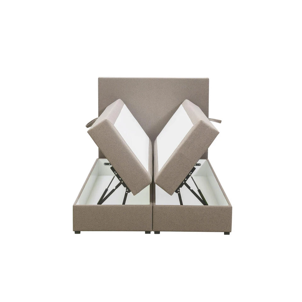 Boxspring Met Opbergruimte Liv Egaal - Beige - 120x200 Cm 6 Boxspring Met Opbergruimte Liv Egaal - Beige - 120x200 Cm - Afbeelding 4