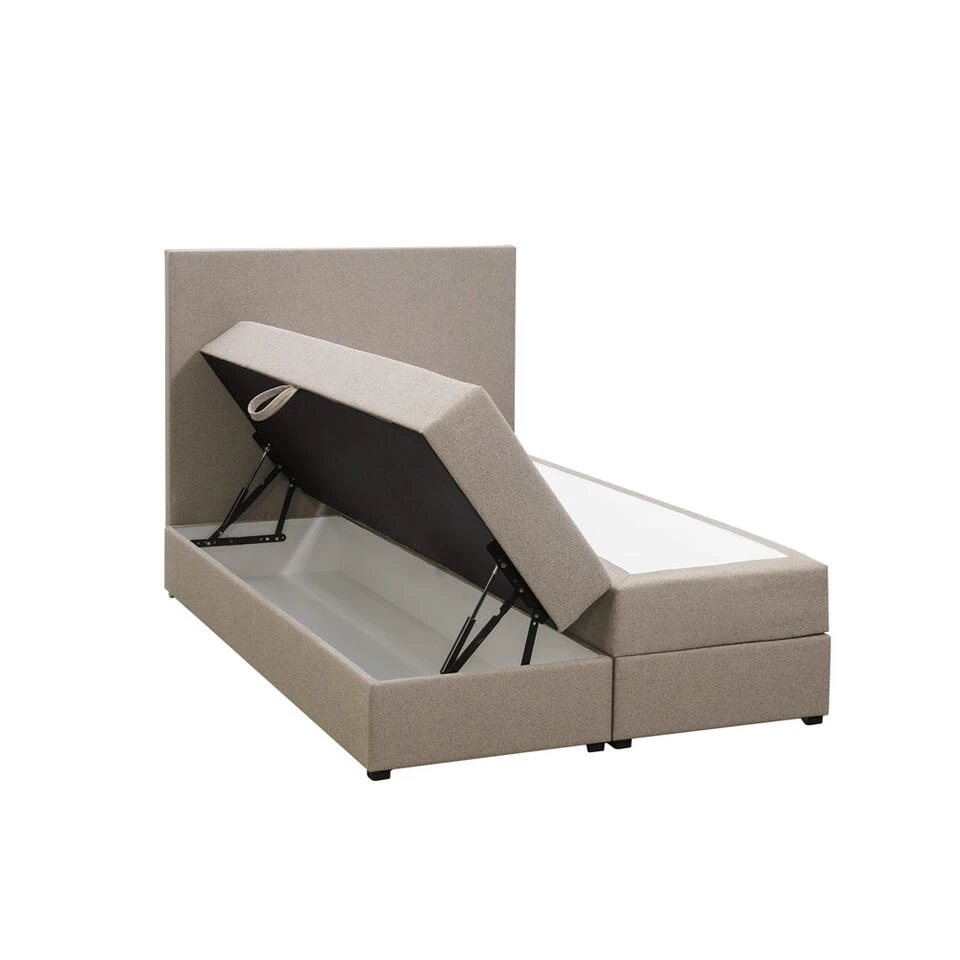 Boxspring Met Opbergruimte Liv Egaal - Beige - 120x200 Cm 7 Boxspring Met Opbergruimte Liv Egaal - Beige - 120x200 Cm - Afbeelding 5