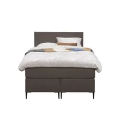 Boxspring Liv Egaal - Donkerbruin - 120x200 Cm - Slanke Poot