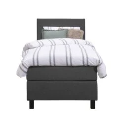 Boxspring Liv Egaal - Antraciet - 90x200 Cm - Vierkante Poot