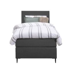 Boxspring Liv Egaal - Antraciet - 90x200 Cm - Slanke Poot