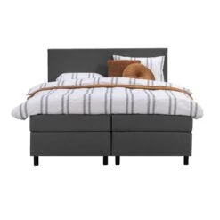 Boxspring Liv Egaal - Antraciet - 180x200 Cm - Ronde Poot