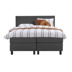 Boxspring Liv Egaal - Antraciet - 180x200 Cm - Vierkante Poot