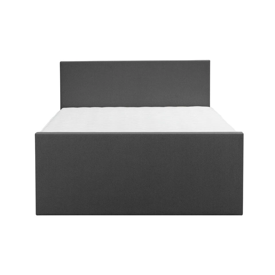 Boxspring Met Voetbord Liv Egaal - Antraciet - 180x200 Cm - Vierkante Poot 4 Boxspring Met Voetbord Liv Egaal - Antraciet - 180x200 Cm - Vierkante Poot - Afbeelding 2