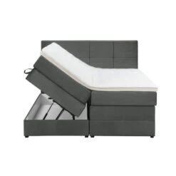 Boxspring Met Opbergruimte Liv Geblokt - Grijs - 180x200 Cm 14 Boxspring Met Opbergruimte Liv Geblokt - Grijs - 180x200 Cm -Bedden Bij Leen Bakker 12849124 0101 1