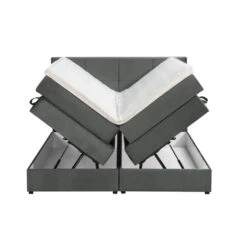 Boxspring Met Opbergruimte Liv Geblokt - Grijs - 180x200 Cm 15 Boxspring Met Opbergruimte Liv Geblokt - Grijs - 180x200 Cm -Bedden Bij Leen Bakker 12849124 0102 1