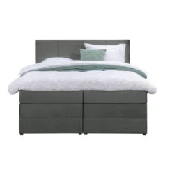 Boxspring Met Opbergruimte Liv Geblokt - Grijs - 180x200 Cm 13 Boxspring Met Opbergruimte Liv Geblokt - Grijs - 180x200 Cm -Bedden Bij Leen Bakker 12849124 0140 1