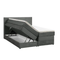 Boxspring Met Opbergruimte Liv Geblokt - Grijs - 180x200 Cm 18 Boxspring Met Opbergruimte Liv Geblokt - Grijs - 180x200 Cm -Bedden Bij Leen Bakker 12849124 0301 1