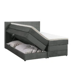 Boxspring Met Opbergruimte Liv Geblokt - Grijs - 180x200 Cm 19 Boxspring Met Opbergruimte Liv Geblokt - Grijs - 180x200 Cm -Bedden Bij Leen Bakker 12849124 0330 1
