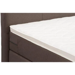Boxspring Liv Geblokt - Donkerbruin - 160x200 Cm - Ronde Poot -Bedden Bij Leen Bakker 12849171 9001 1