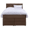 Boxspring Met Opbergruimte Liv Geruit - Bruin - 120x200 Cm 1 Boxspring Met Opbergruimte Liv Geruit - Bruin - 120x200 Cm -Bedden Bij Leen Bakker 12849402