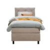 Boxspring Liv Geruit - Beige - 90x200 Cm - Ronde Poot -Bedden Bij Leen Bakker 12849486