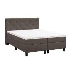 Boxspring Liv Geruit - Donkerbruin - 180x200 Cm - Vierkante Poot 8 Boxspring Liv Geruit - Donkerbruin - 180x200 Cm - Vierkante Poot -Bedden Bij Leen Bakker 12849536 0300
