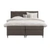 Boxspring Liv Geruit - Donkerbruin - 160x200 Cm - Slanke Poot -Bedden Bij Leen Bakker 12849537
