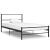 VidaXL - Bed Frame Met Hoofdeinde En Lanttenbodem - Zwart - Metaal - 90x200 Cm 2 VidaXL - Bed Frame Met Hoofdeinde En Lanttenbodem - Zwart - Metaal - 90x200 Cm -Bedden Bij Leen Bakker 1292099033