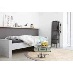 WOOOD Dennis Bed Incl. Lade/Lattenrol - Betongrijs - 53x219x95 -Bedden Bij Leen Bakker 138a687674ea4f138712cb9e255e1424