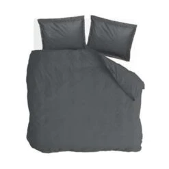 Walra - Dekbedovertrek Vintage Satin - 240x220 Cm - Antraciet