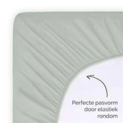 Byrklund - Hoeslaken Jersey - 80x200 Cm - Grijsgroen -Bedden Bij Leen Bakker 1429314403 0103