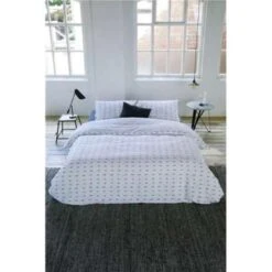 Walra - Dekbedovertrek More Dashes - 140x220 Cm - Wit / Grijs -Bedden Bij Leen Bakker 1474564398 0103