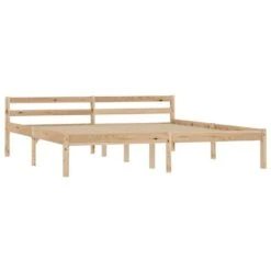 VidaXL - Bed Frame Met Hoofdeinde - Bruin - Massief Grenenhout - 180x200 Cm