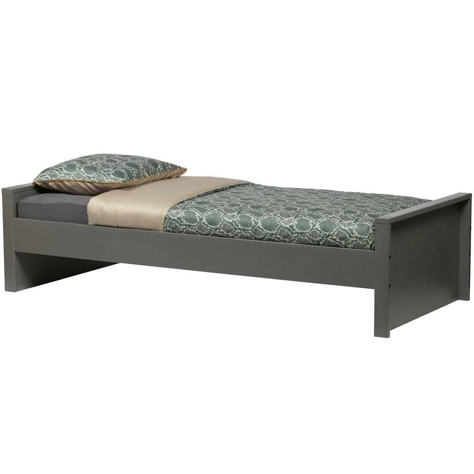 WOOOD Morris Bed Incl. Bedlade/Lattenrol - Grenen - Leem - 90x200 4 WOOOD Morris Bed Incl. Bedlade/Lattenrol - Grenen - Leem - 90x200 - Afbeelding 2