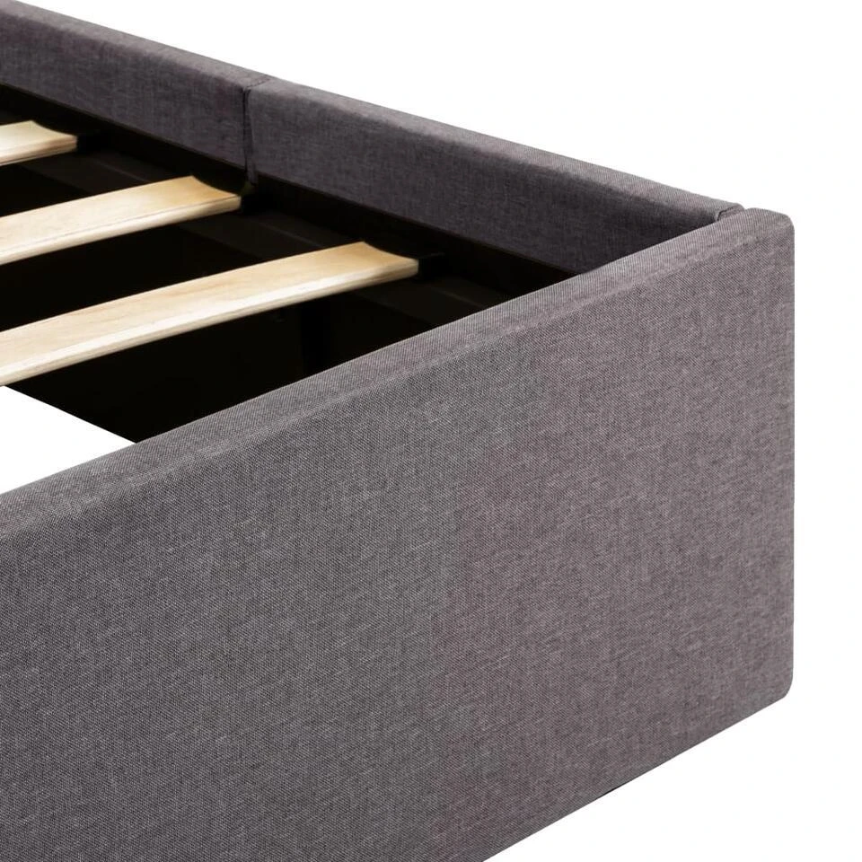 VidaXL - LED Bed Met Opbergruimte - Hydraulische - Taupe - Stof - 140x200 Cm 9 VidaXL - LED Bed Met Opbergruimte - Hydraulische - Taupe - Stof - 140x200 Cm - Afbeelding 7