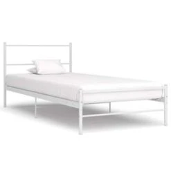 VidaXL - Bedframe - Wit - Metaal - 100 X 200 Cm