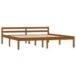 VidaXL - Tweepersoonbed - Honingbruin - Massief Grenenhout - 160x200 Cm