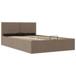 VidaXL - Bed Met Opbergruimte - Hydraulische - Taupe - Stof - 140x200 Cm