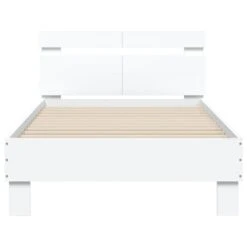 VidaXL - Bed Frame Met Hoofdbord - Wit - Bewerkt Hout - 100x200 Cm 14 VidaXL - Bed Frame Met Hoofdbord - Wit - Bewerkt Hout - 100x200 Cm -Bedden Bij Leen Bakker 1b2c37bb6b82460593c1089eb5f661ce