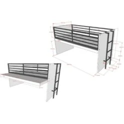Halfhoogslaper Sammie 90x200cm - Met Bureau En Boekenrekjes - Wit -Bedden Bij Leen Bakker 1c6557397afc483c977f61f6e9fde44f 3