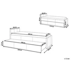 MARMANDE - Onderschuifbed - Grijs - 80 X 200 Cm - Polyester -Bedden Bij Leen Bakker 1ed619ba2a004a999aa48739958e8e50