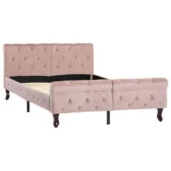 VidaXL - Bed Frame - Roze - Fluweel - 120x200 Cm -Bedden Bij Leen Bakker 205e88967fe04c1594766eb99e579315