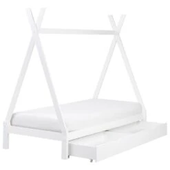 DEVAY - Kinderbed Met Opbergruimte - Wit - 90 X 200 Cm - Grenenhout 16 DEVAY - Kinderbed Met Opbergruimte - Wit - 90 X 200 Cm - Grenenhout -Bedden Bij Leen Bakker 21e63e371f3b46b996b1c37d7e36fea7