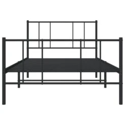 VidaXL - Staal Bed Frame Met Hoofd- En Voeteneinde - Zwart - Metaal - 90x200 Cm -Bedden Bij Leen Bakker 22c05fff65e040168c2875d038f83a94
