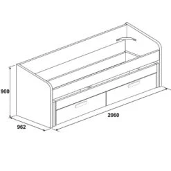 Bed Bo12 Met Onderschuifbed En Lades- Wit -Bedden Bij Leen Bakker 234cb15c2ea04a67a5b17feae245e26f