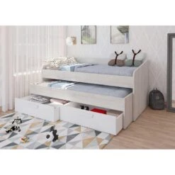 Bed Bo12 Met Onderschuifbed En Lades- Wit -Bedden Bij Leen Bakker 23b2e2d932e5407981cbd7fd3e0e3d09