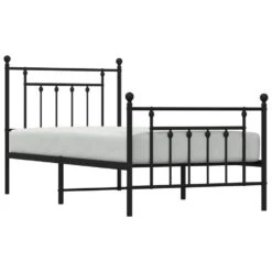 VidaXL - Bed Frame Met Hoofd- En Voeteneinde - Zwart - Metaal - 90x190 Cm 14 VidaXL - Bed Frame Met Hoofd- En Voeteneinde - Zwart - Metaal - 90x190 Cm -Bedden Bij Leen Bakker 271367590abb4583bebac0cfb731e31b