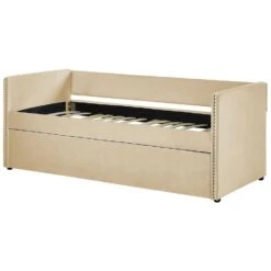 TROYES - Slaapbank - Beige - Fluweel 19 TROYES - Slaapbank - Beige - Fluweel -Bedden Bij Leen Bakker 283d50daaeda429da4429f49a842e9f0