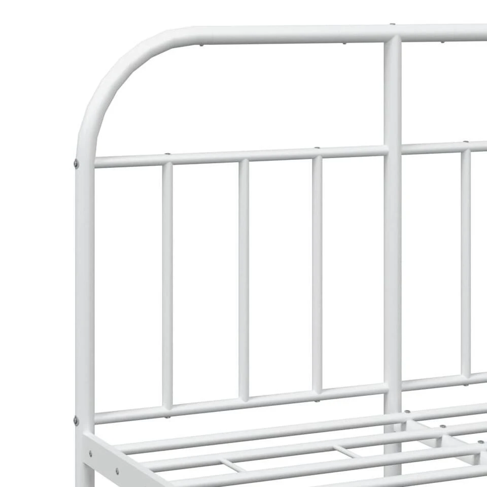 VidaXL - Bed Frame Met Hoofd- En Voeteneinde - Wit - Metaal - 120x200 Cm 11 VidaXL - Bed Frame Met Hoofd- En Voeteneinde - Wit - Metaal - 120x200 Cm - Afbeelding 9