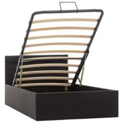 VidaXL - LED Bed Met Opbergruimte - Hydraulisch - Zwart - Kunstleer - 90x200 Cm -Bedden Bij Leen Bakker 297385a466e84707863746e567b1ff96