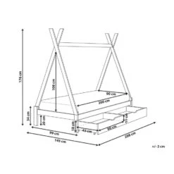 DEVAY - Kinderbed - Lichtbruin - 90 X 200 Cm - Dennenhout -Bedden Bij Leen Bakker 2cbf54ab3f364787bbbb899bfd88c7eb