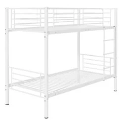 Stapelbed Dixie 90x200cm - Metaal - Mat Wit -Bedden Bij Leen Bakker 2ff30b9216be4b0ebeec9b1192ccf694