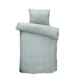 Dekbedovertrek Austin - Grijsgroen - 140x200 Cm