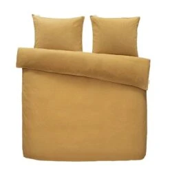 Walra Dekbedovertrek Vintage Cotton - Mosterd - 200x200/220 Cm